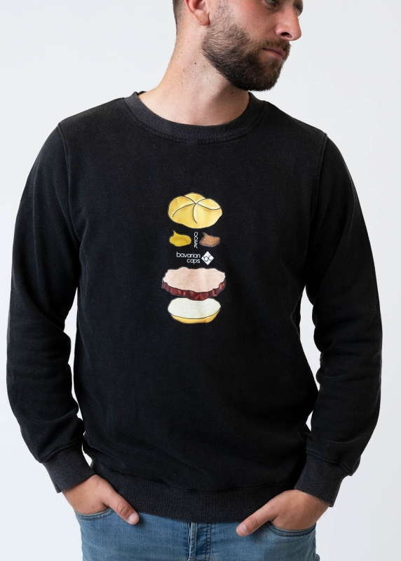 Sweater "Bavarian Burger" - vintage black